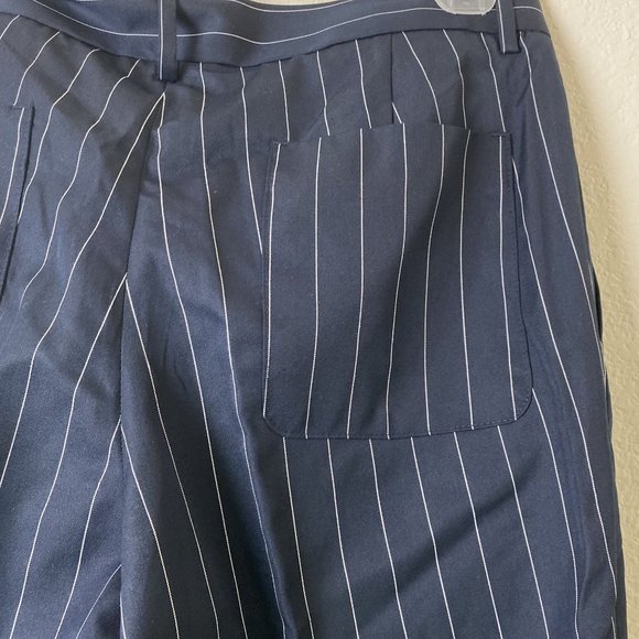 ASOS DESIGN smart slim fit joggers co-ord in navy pinstripe Size W32 L30 NWOT - Picture 7 of 8